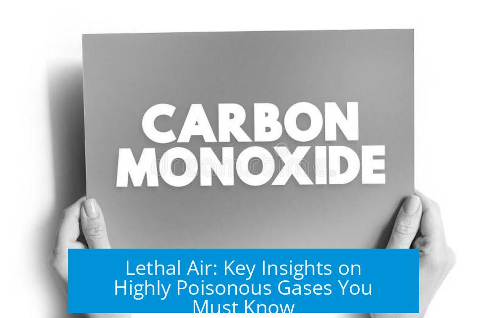 Lethal Air: Key Insights on Highly Poisonous Gases You Must Know