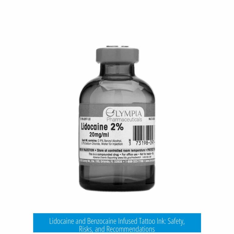 Lidocaine and Benzocaine Infused Tattoo Ink: Safety, Risks, and Recommendations