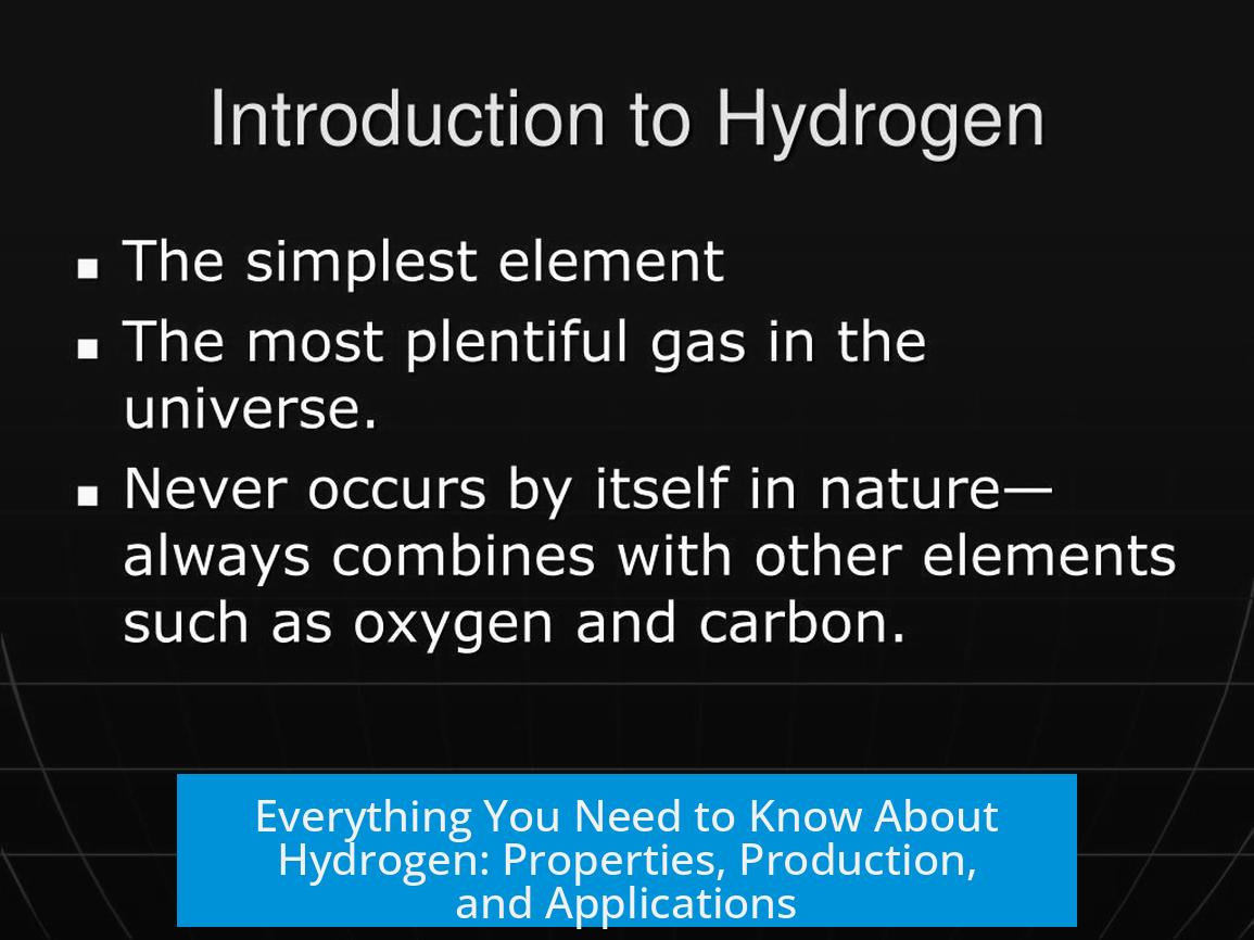 Everything You Need to Know About Hydrogen: Properties, Production, and Applications