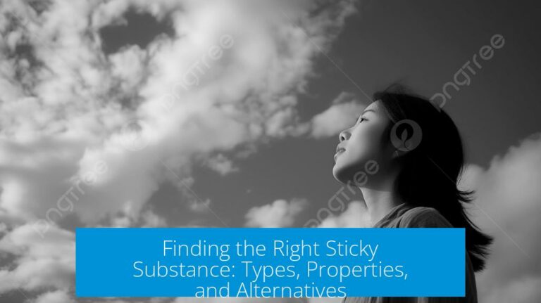 Finding the Right Sticky Substance: Types, Properties, and Alternatives