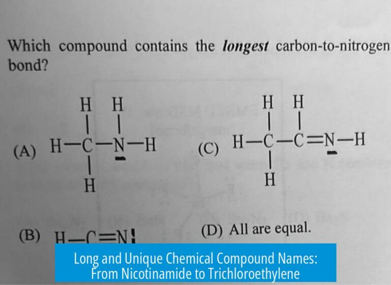 Long and Unique Chemical Compound Names: From Nicotinamide to Trichloroethylene
