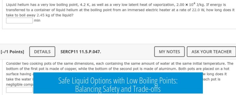 Safe Liquid Options with Low Boiling Points: Balancing Safety and Trade-offs