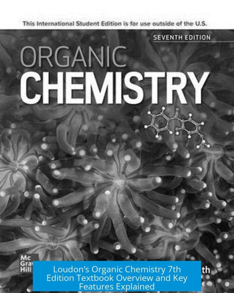 Loudon’s Organic Chemistry 7th Edition Textbook Overview and Key Features Explained