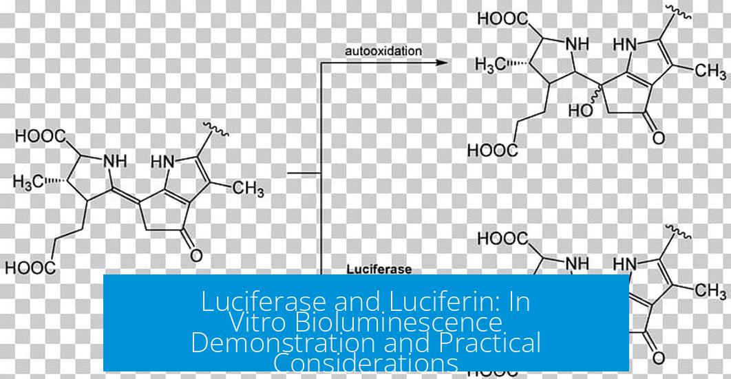 Luciferase and Luciferin: In Vitro Bioluminescence Demonstration and Practical Considerations