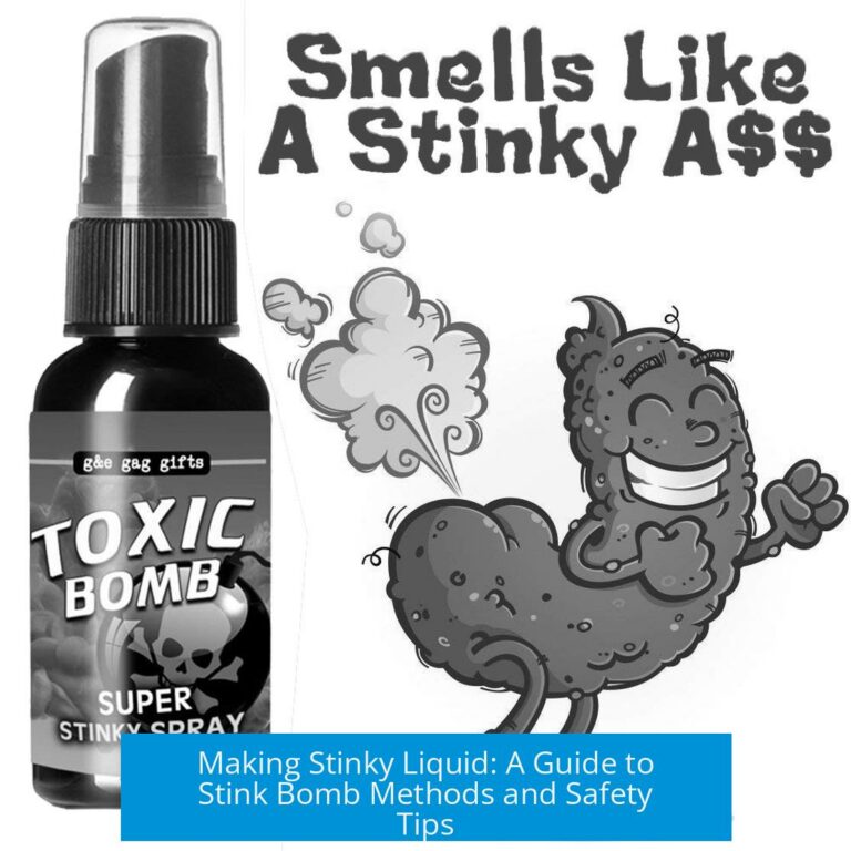 Making Stinky Liquid: A Guide to Stink Bomb Methods and Safety Tips