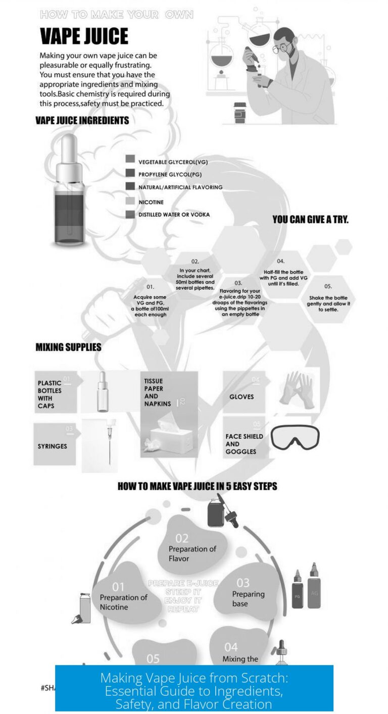 Making Vape Juice from Scratch: Essential Guide to Ingredients, Safety, and Flavor Creation