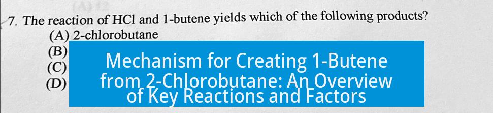 Mechanism for Creating 1-Butene from 2-Chlorobutane: An Overview of Key Reactions and Factors