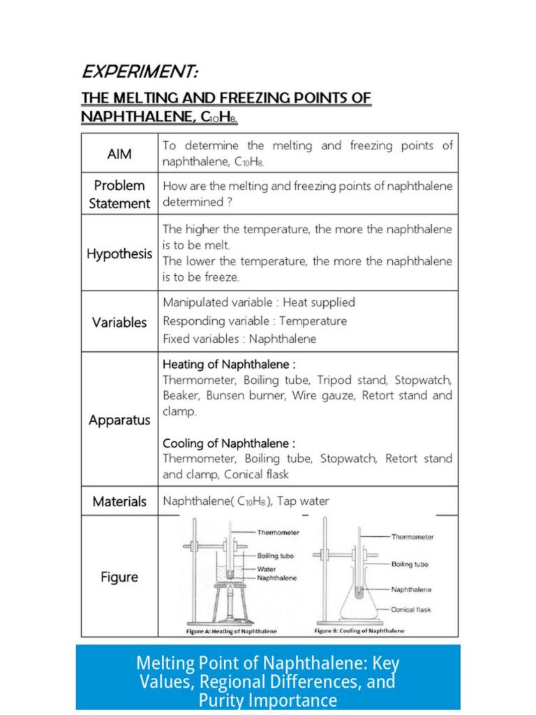 Melting Point of Naphthalene: Key Values, Regional Differences, and Purity Importance