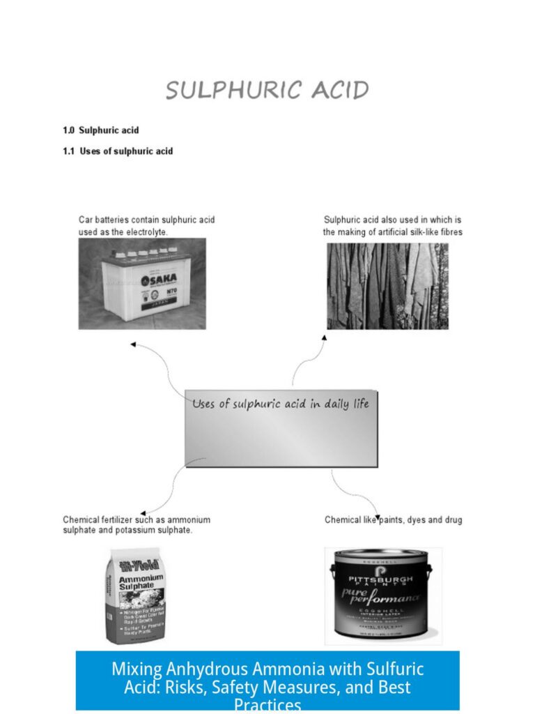 Mixing Anhydrous Ammonia with Sulfuric Acid: Risks, Safety Measures, and Best Practices