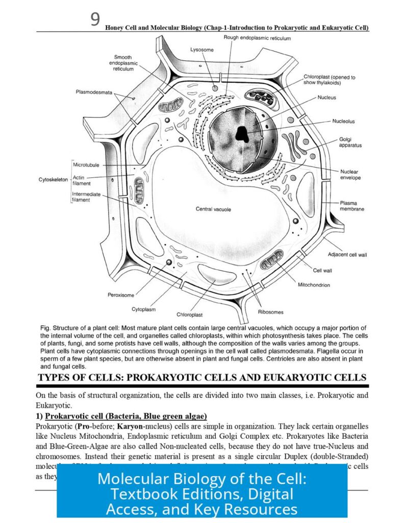 Molecular Biology of the Cell: Textbook Editions, Digital Access, and Key Resources