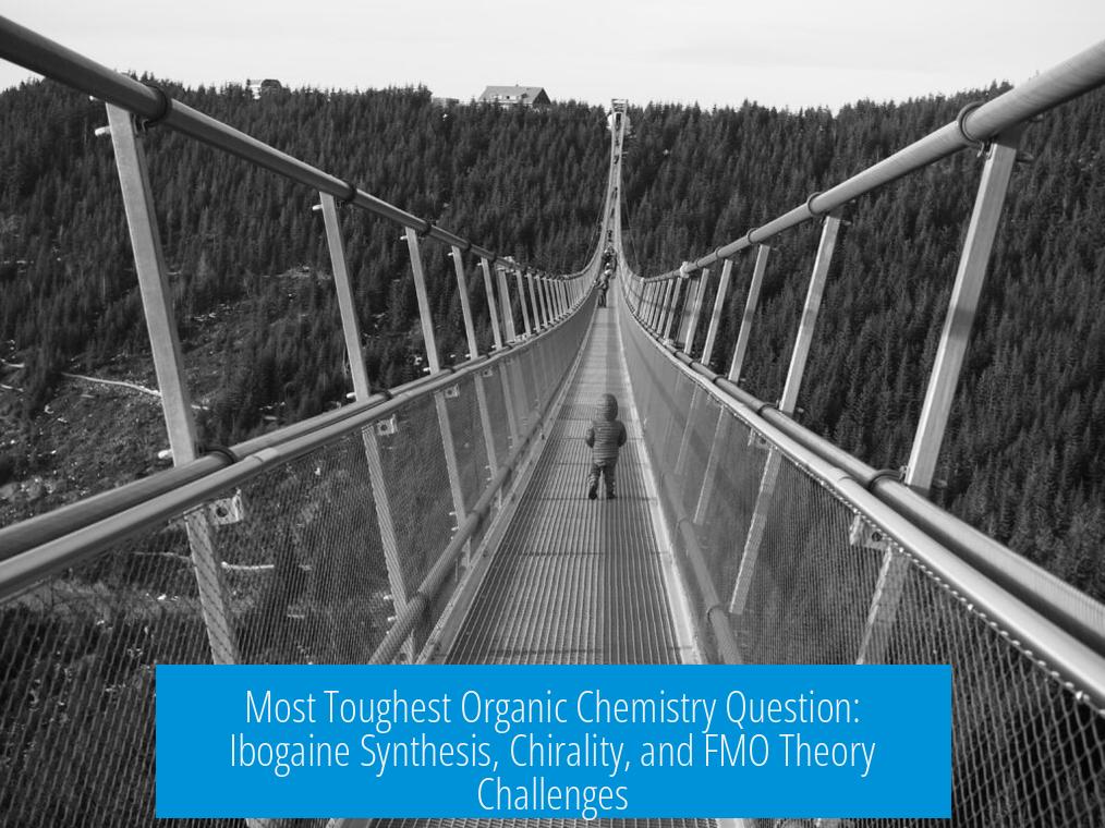 Most Toughest Organic Chemistry Question: Ibogaine Synthesis, Chirality, and FMO Theory Challenges
