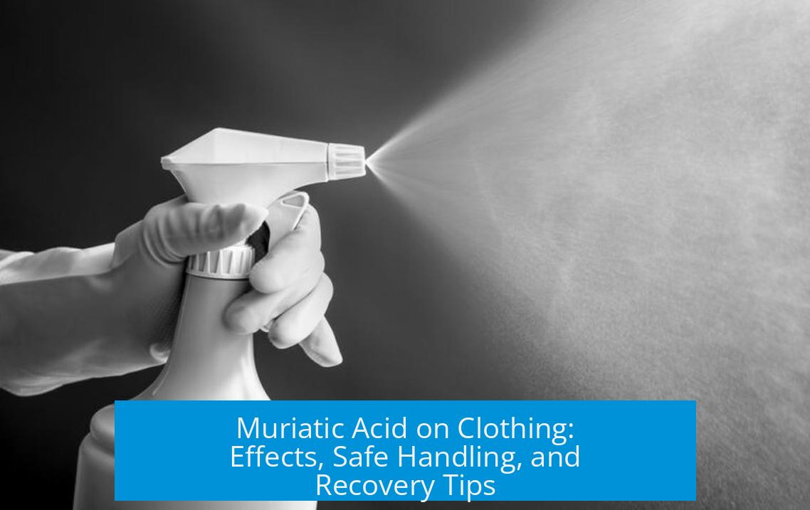 Muriatic Acid on Clothing: Effects, Safe Handling, and Recovery Tips