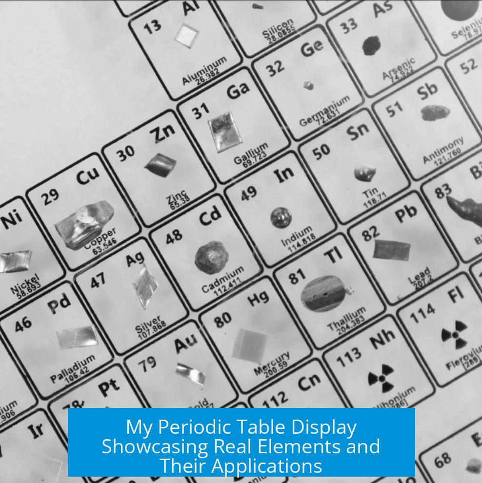 My Periodic Table Display Showcasing Real Elements and Their Applications