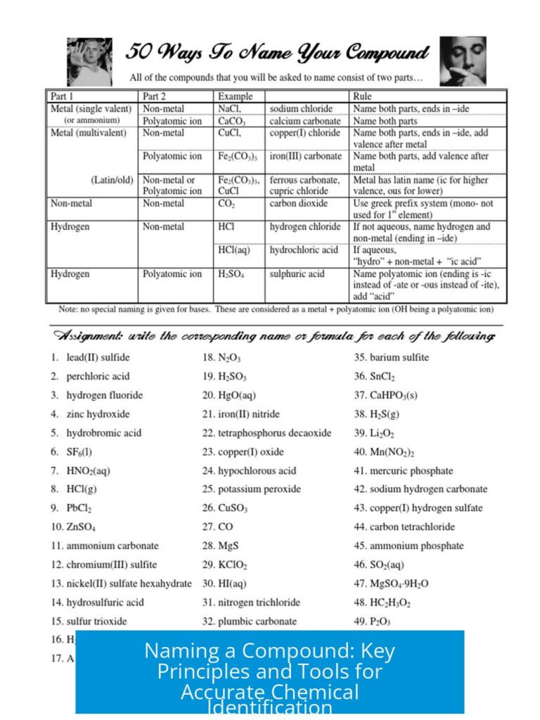Naming a Compound: Key Principles and Tools for Accurate Chemical Identification
