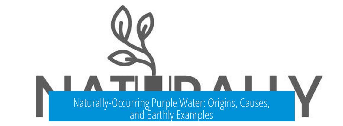 Naturally-Occurring Purple Water: Origins, Causes, and Earthly Examples