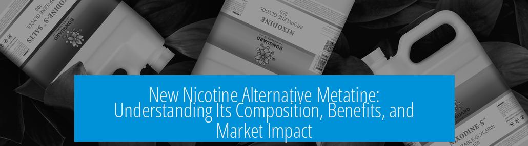 New Nicotine Alternative Metatine: Understanding Its Composition, Benefits, and Market Impact