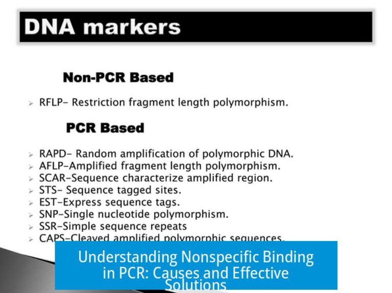 Understanding Nonspecific Binding in PCR: Causes and Effective Solutions