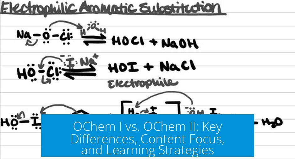 OChem I vs. OChem II: Key Differences, Content Focus, and Learning Strategies