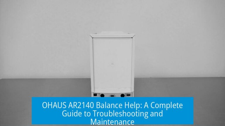 OHAUS AR2140 Balance Help: A Complete Guide to Troubleshooting and Maintenance