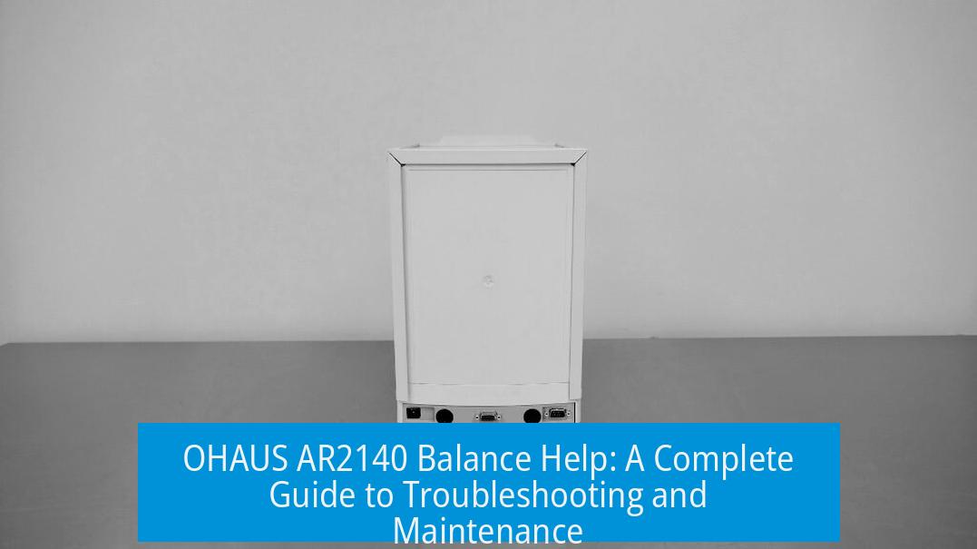 OHAUS AR2140 Balance Help: A Complete Guide to Troubleshooting and Maintenance