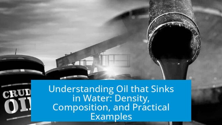 Understanding Oil that Sinks in Water: Density, Composition, and Practical Examples