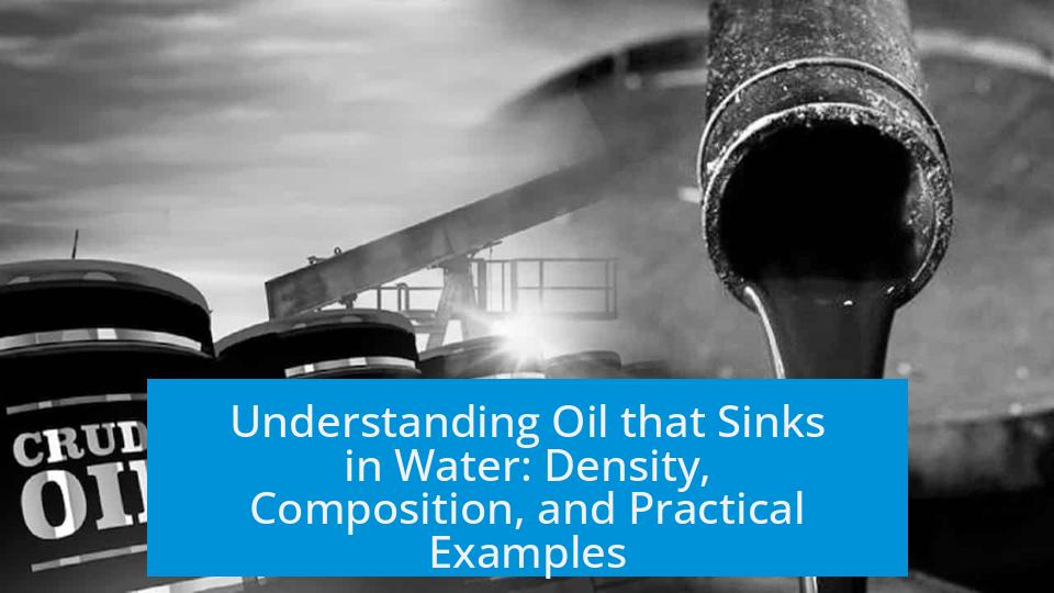 Understanding Oil that Sinks in Water: Density, Composition, and Practical Examples