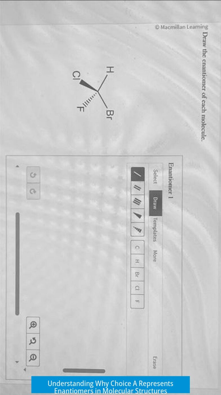 Understanding Why Choice A Represents Enantiomers in Molecular Structures
