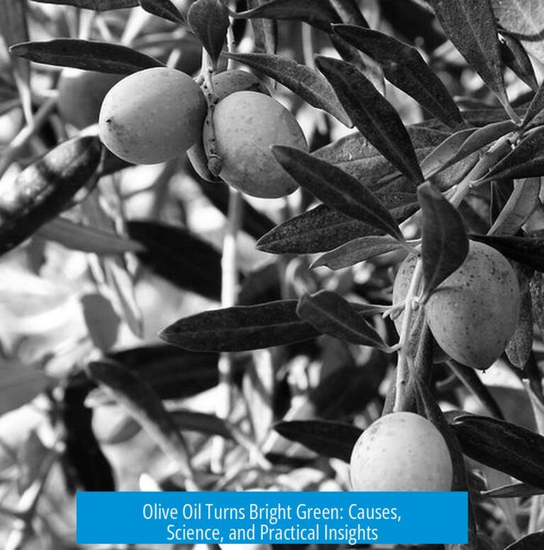Olive Oil Turns Bright Green: Causes, Science, and Practical Insights