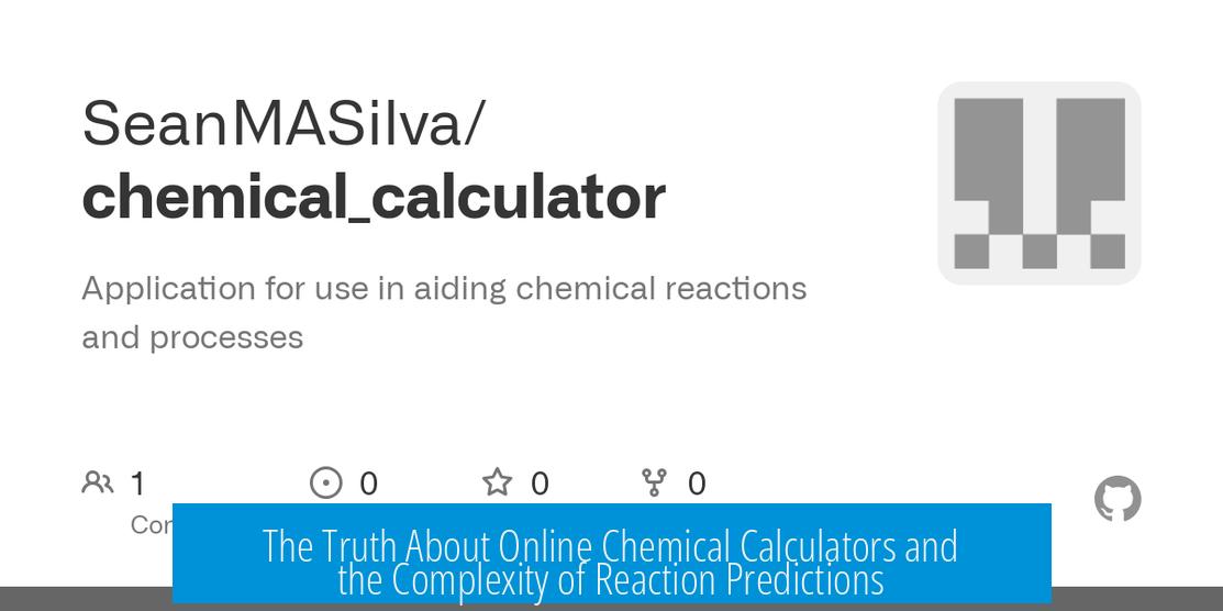 The Truth About Online Chemical Calculators and the Complexity of Reaction Predictions