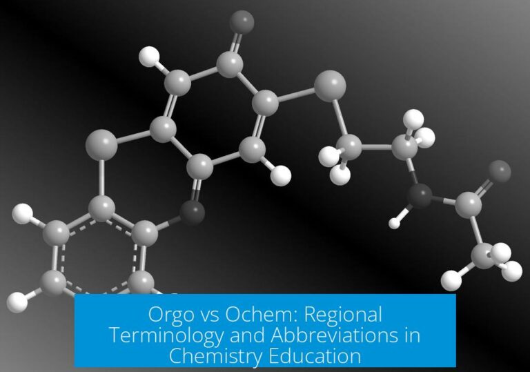 Orgo vs Ochem: Regional Terminology and Abbreviations in Chemistry Education