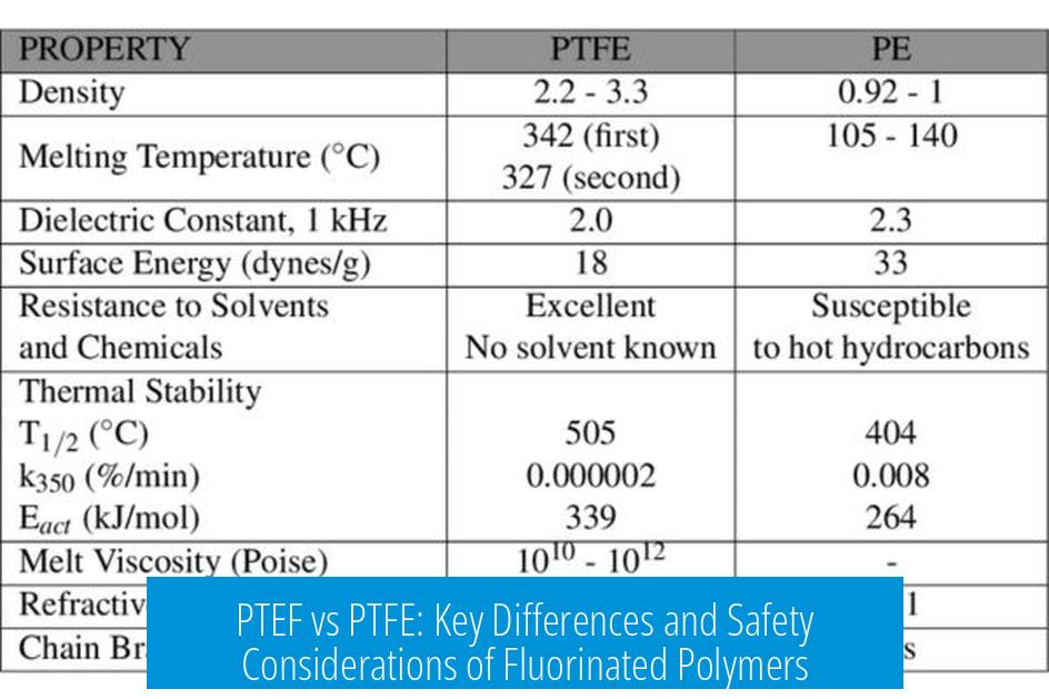 PTEF vs PTFE: Key Differences and Safety Considerations of Fluorinated Polymers