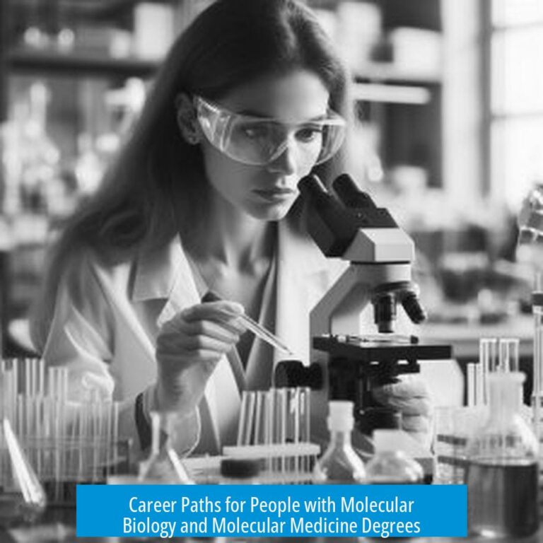 Career Paths for People with Molecular Biology and Molecular Medicine Degrees