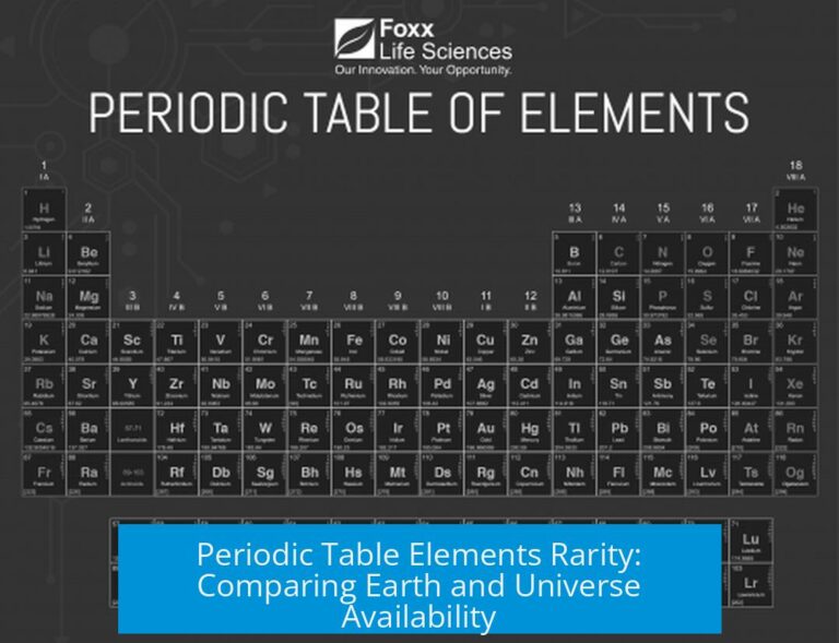Periodic Table Elements Rarity: Comparing Earth and Universe Availability