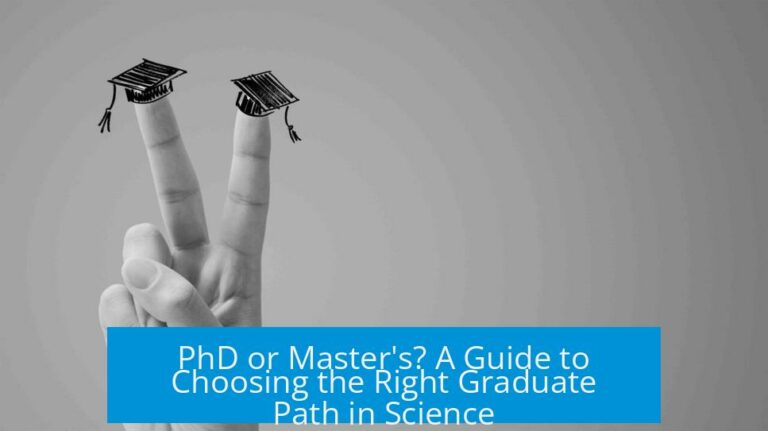 PhD or Master's? A Guide to Choosing the Right Graduate Path in Science