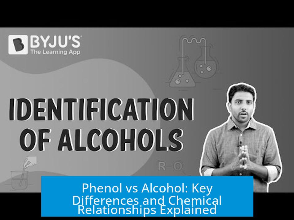 Phenol vs Alcohol: Key Differences and Chemical Relationships Explained