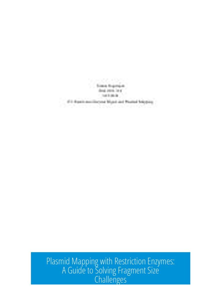 Plasmid Mapping with Restriction Enzymes: A Guide to Solving Fragment Size Challenges