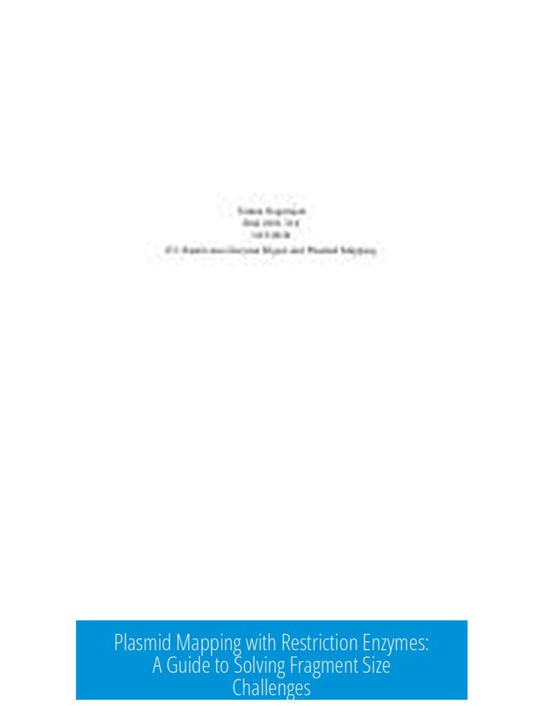Plasmid Mapping with Restriction Enzymes: A Guide to Solving Fragment Size Challenges