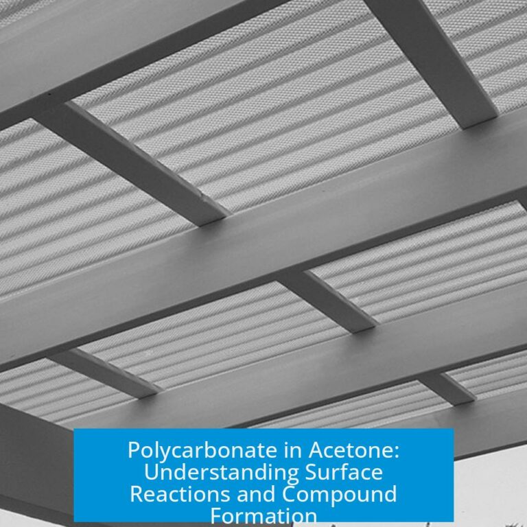 Polycarbonate in Acetone: Understanding Surface Reactions and Compound Formation
