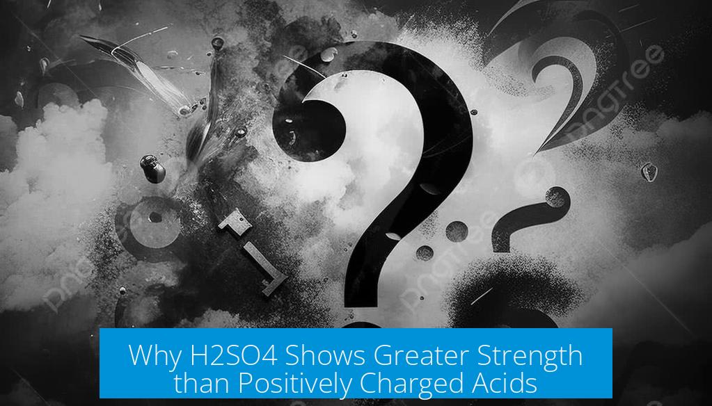 Why H2SO4 Shows Greater Strength than Positively Charged Acids