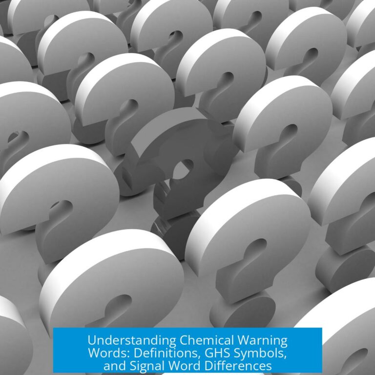 Understanding Chemical Warning Words: Definitions, GHS Symbols, and Signal Word Differences