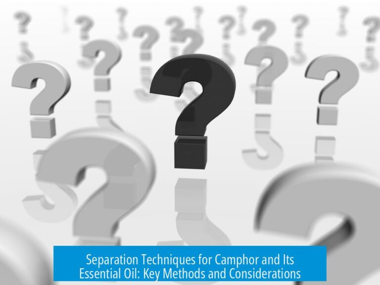 Separation Techniques for Camphor and Its Essential Oil: Key Methods and Considerations