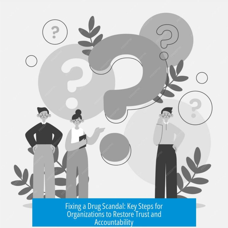 Fixing a Drug Scandal: Key Steps for Organizations to Restore Trust and Accountability