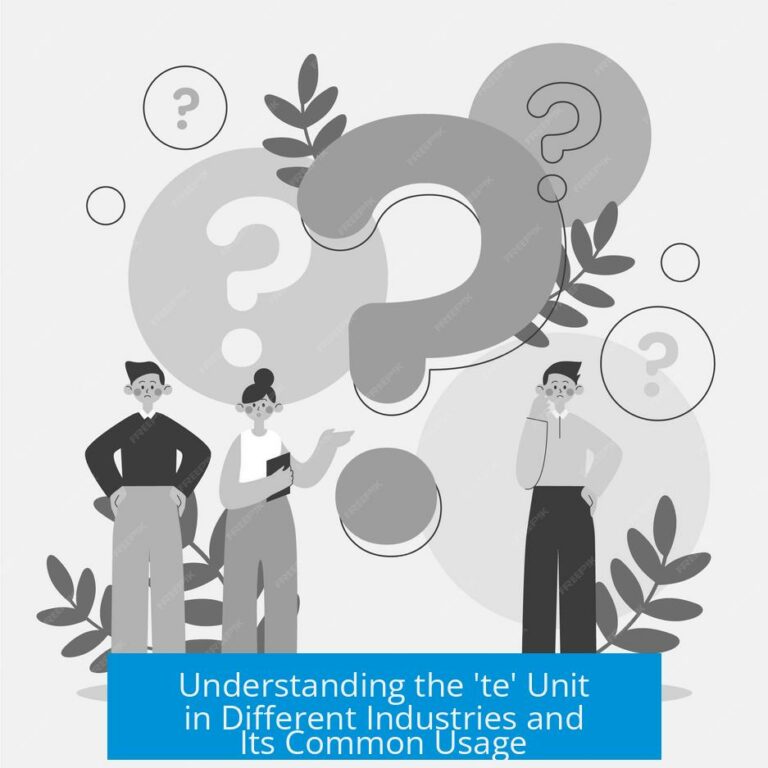 Understanding the 'te' Unit in Different Industries and Its Common Usage