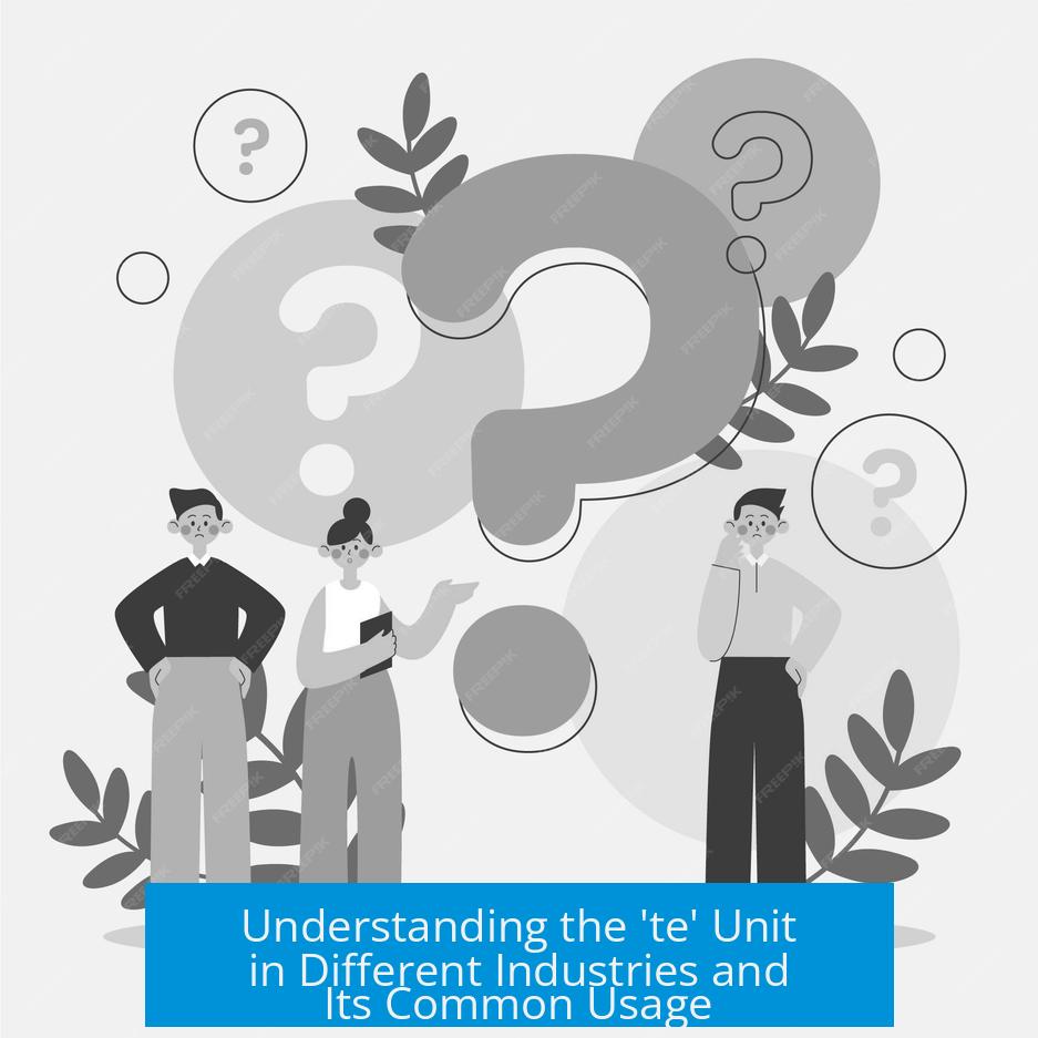 Understanding the 'te' Unit in Different Industries and Its Common Usage