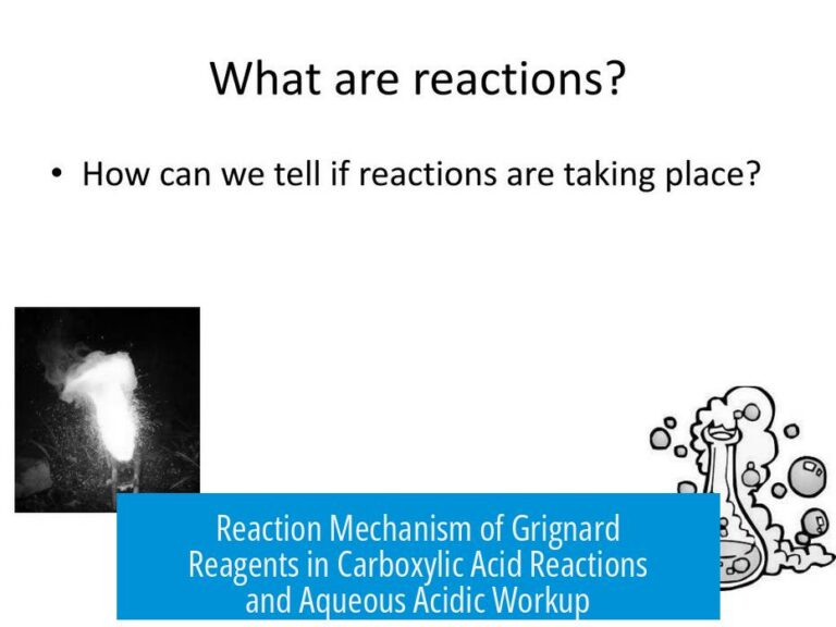 Reaction Mechanism of Grignard Reagents in Carboxylic Acid Reactions and Aqueous Acidic Workup