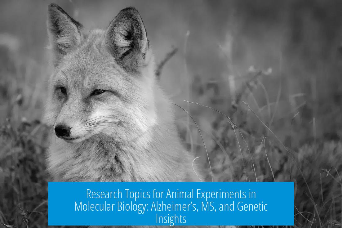 Research Topics for Animal Experiments in Molecular Biology: Alzheimer’s, MS, and Genetic Insights