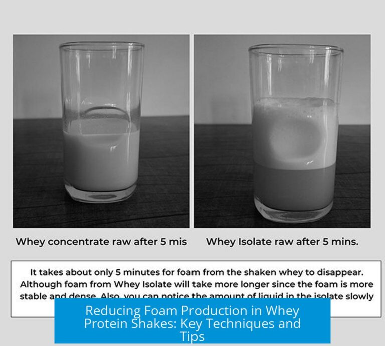 Reducing Foam Production in Whey Protein Shakes: Key Techniques and Tips
