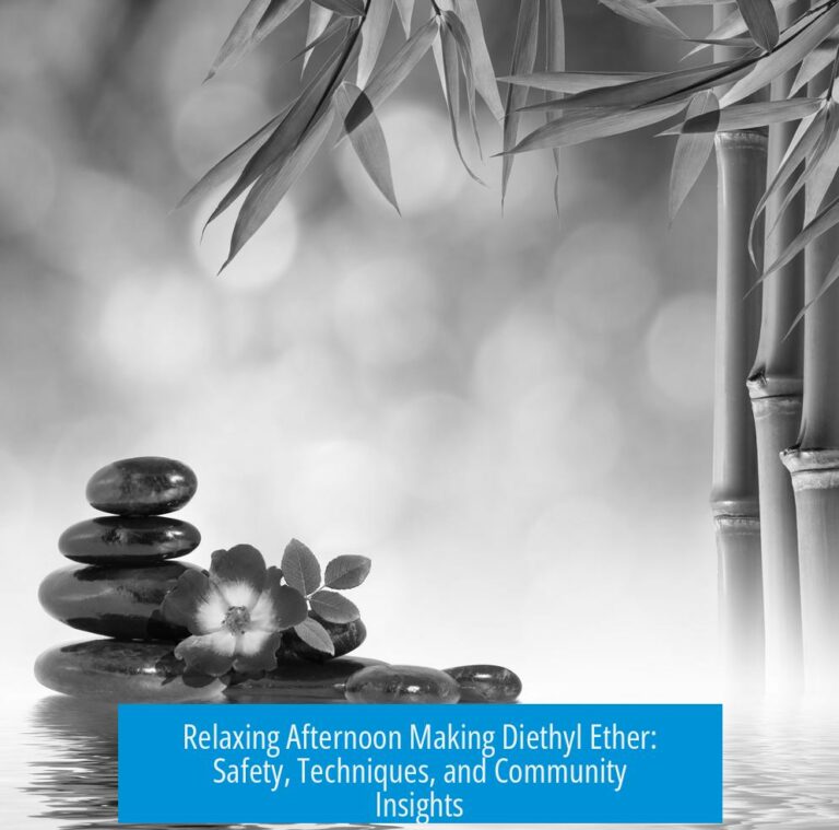 Relaxing Afternoon Making Diethyl Ether: Safety, Techniques, and Community Insights