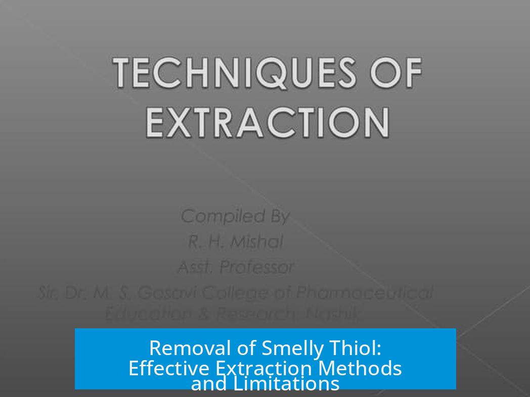 Removal of Smelly Thiol: Effective Extraction Methods and Limitations