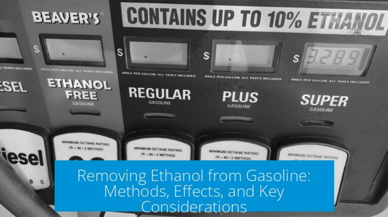 Removing Ethanol from Gasoline: Methods, Effects, and Key Considerations